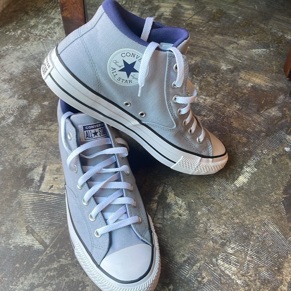 Converse Chuck Taylor Malden Men's Shoes Mid Sneakers A04470F Skate Gray Canvas - Picture 2 of 8